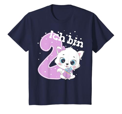 Kinder Geburtstagsshirt Kleine Katze 2 Geburtstag Mädchen 2 Jahre T-Shirt von Kindergeburtstag T-Shirts Jungen & Mädchen by KaMi