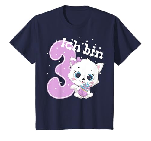 Kinder Geburtstagsshirt Kleine Katze 3 Geburtstag Mädchen 3 Jahre T-Shirt von Kindergeburtstag T-Shirts Jungen & Mädchen by KaMi