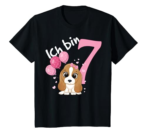 Kinder Geburtstagsshirt Kleiner Hund 7 Geburtstag Mädchen 7 Jahre T-Shirt von Kindergeburtstag T-Shirts Jungen & Mädchen by KaMi