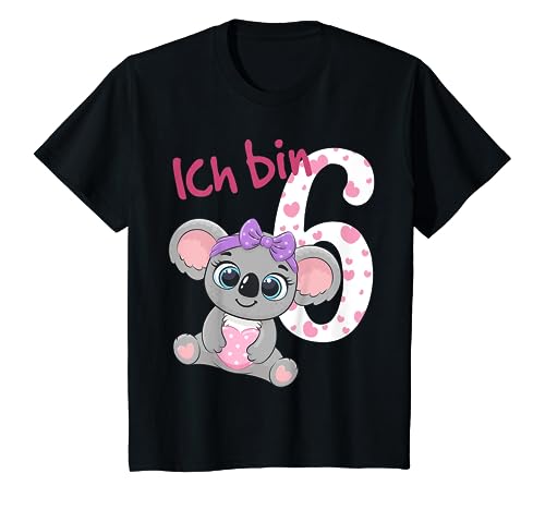 Kinder Geburtstag Shirt Koala 6 Geburtstag Mädchen Ich bin 6 Jahre T-Shirt von Kindergeburtstag T-Shirts Jungen & Mädchen by KaMi