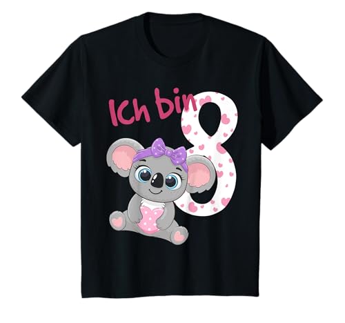 Geburtstagsshirt Koala 8 Geburtstag Mädchen Ich bin 8 Jahre T-Shirt von Kindergeburtstag T-Shirts Jungen & Mädchen by KaMi