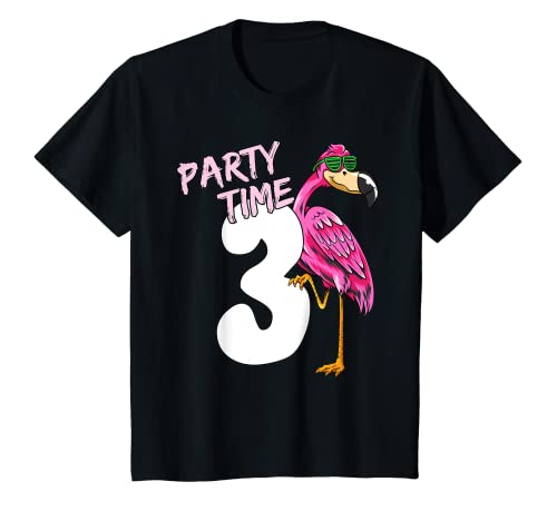Kinder Geburtstagsshirt Mädchen 3 Jahre Flamingo Shirt 3 Geburtstag T-Shirt von Kindergeburtstag T-Shirts Jungen & Mädchen by KaMi