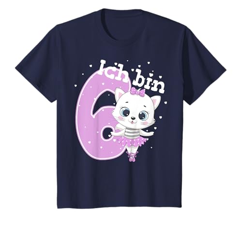 Kätzchen Geburtstagsshirt Katze 6 Geburtstag Mädchen 6 Jahre T-Shirt von Kindergeburtstag T-Shirts Jungen & Mädchen by KaMi