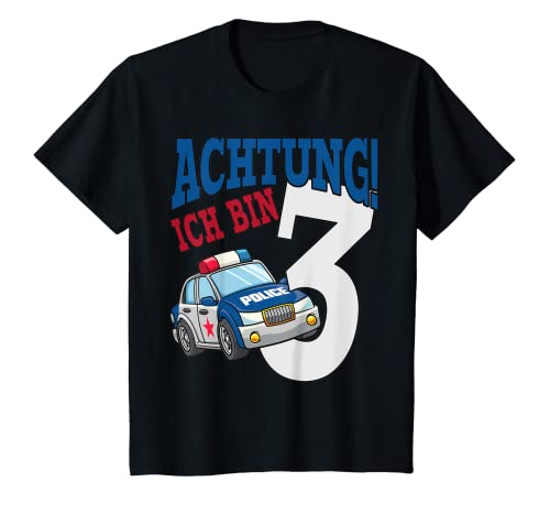 Kinder Polizeiauto 3. Geburtstag Shirt Jungen 3 Jahre Polizei T-Shirt von Kindergeburtstag T-Shirts Jungen & Mädchen by KaMi