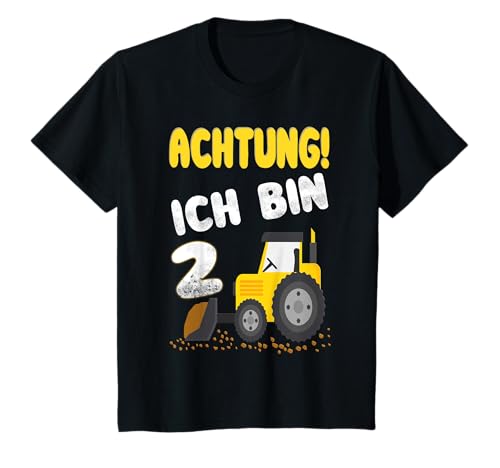 Kinder Kinder Bulldozer T-Shirt 2. Geburtstag Jungen 2 Jahre Bauen T-Shirt von Kindergeburtstag T-Shirts Jungen & Mädchen
