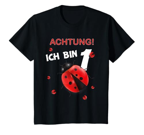 Kinder Marienkäfer Shirt 1. Geburtstag Jungen 1 Jahre Käfer T-Shirt von Kindergeburtstag T-Shirts Jungen & Mädchen