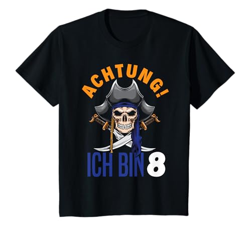 Kinder 8. Geburtstag Jungen 8 Jahre Totenkopf Piraten Geburtstags T-Shirt Kinder 8. Geburtstag Jungen 8 Jahre Totenkopf Piraten Geburtstags T-Shirt von Kindergeburtstag Totenkopf Pirat Party Geschenk