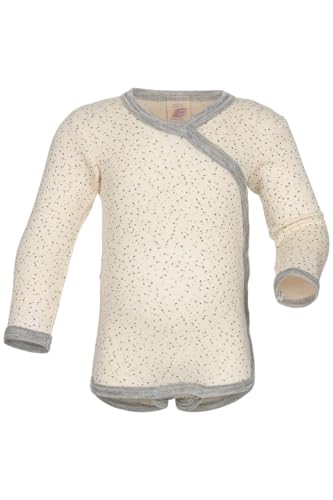 Engel Wickelbody Langarm & Mulltuch Blaubaer | Wolle Seide weicher Langarmbody Feinripp | Merino Schurwolle kbT mulesing-free | hautfreundlich, nachhaltig & made in Germany von Kinderhaus Blaubär