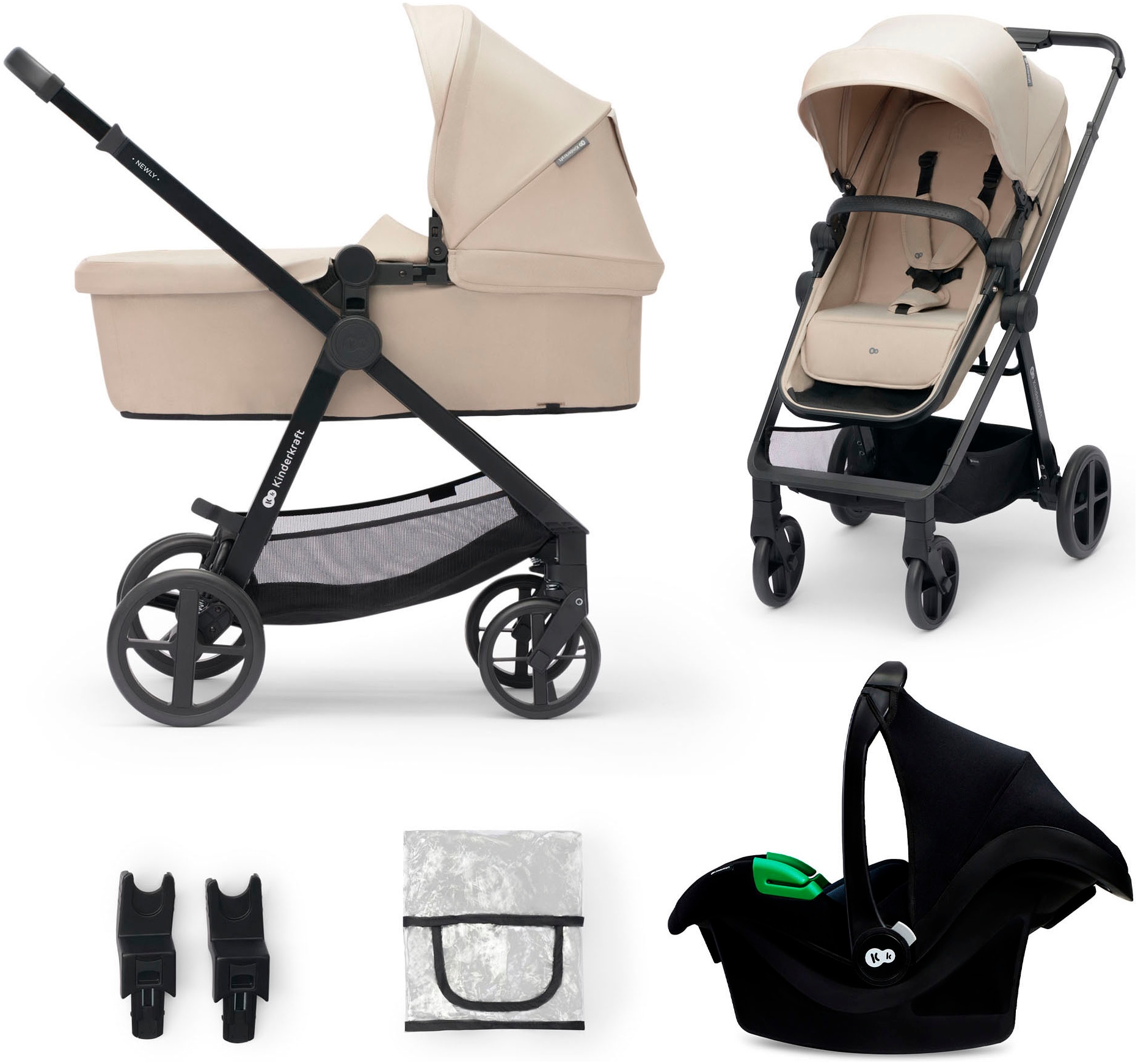 Kinderkraft Kombi-Kinderwagen "NEWLY 3IN1 MINK PRO" 22 kg von Kinderkraft