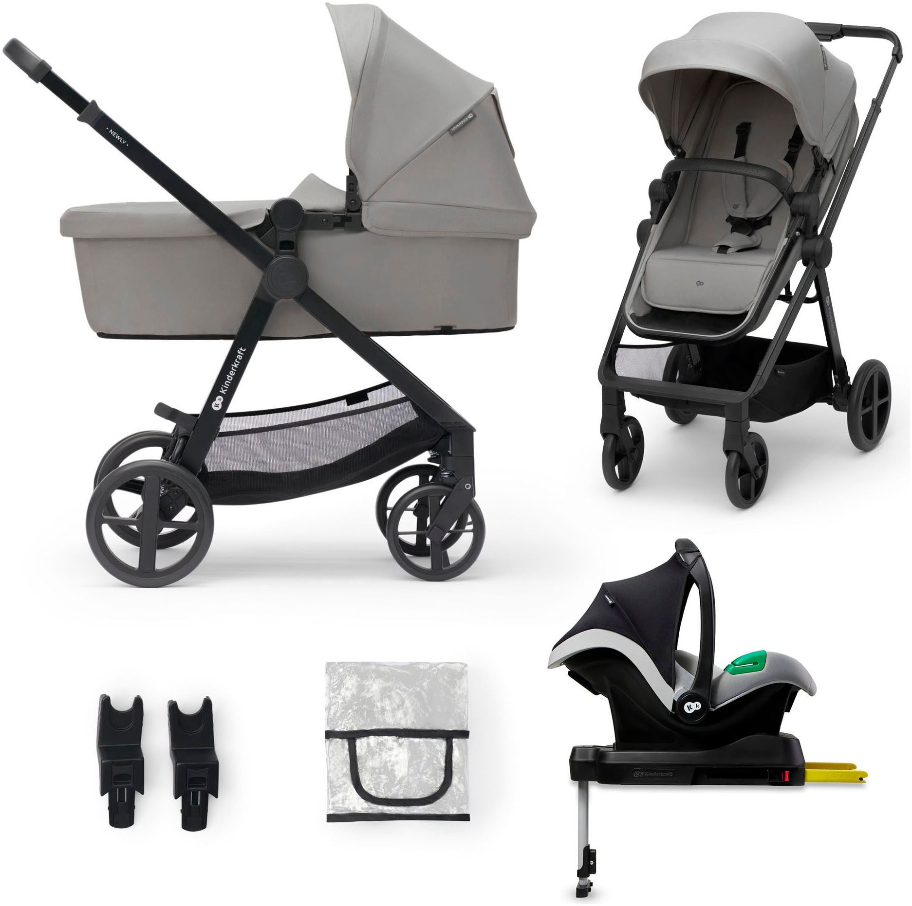 Kinderkraft Kombi-Kinderwagen "NEWLY 4IN1 MINK PRO" 22 kg von Kinderkraft
