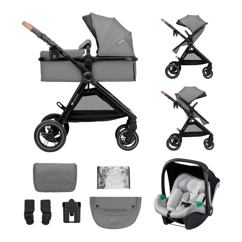 Kinderkraft Kombikinderwagen ESME 3in1 Trio-Set inkl. Babyschale MINK PRO grau von Kinderkraft