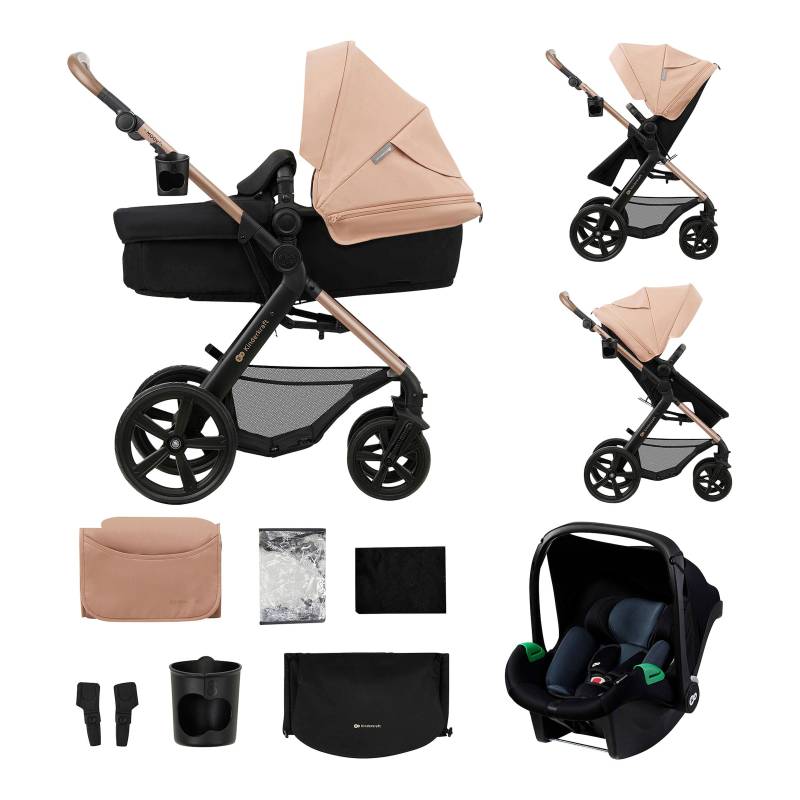 Kinderkraft Kombikinderwagen MOOV 2 Trio-Set inkl. Babyschale MINK PRO beige von Kinderkraft