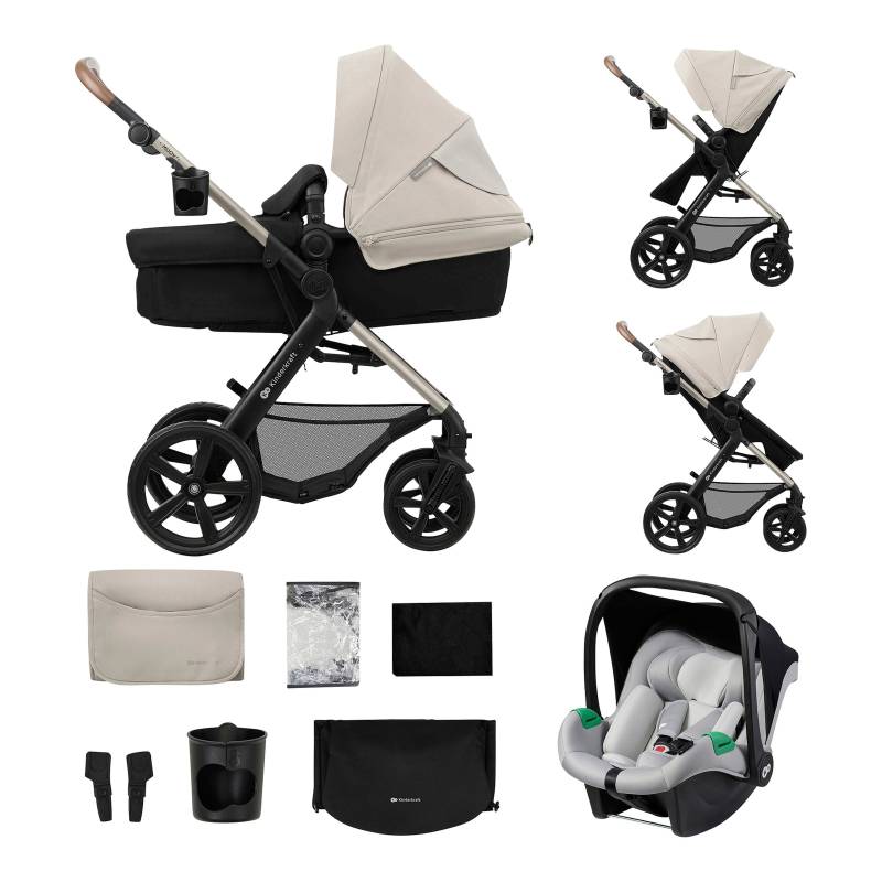 Kinderkraft Kombikinderwagen MOOV 2 Trio-Set inkl. Babyschale MINK PRO grau von Kinderkraft
