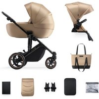 Kinderkraft Kombikinderwagen PRIME 2 2 in 1 Sandrose Beige von Kinderkraft