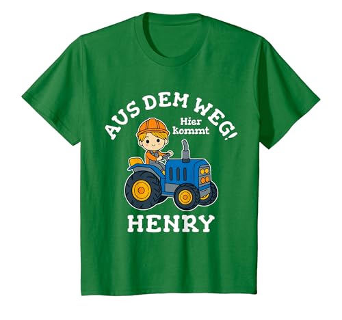 Kinder Henry Name Vorname Traktor Motiv Aus dem Weg Hier Kommt T-Shirt Kinder Henry Name Vorname Traktor Motiv Aus dem Weg Hier Kommt T-Shirt von Kindermotive Geschenke Traktorfans Geschenkideen