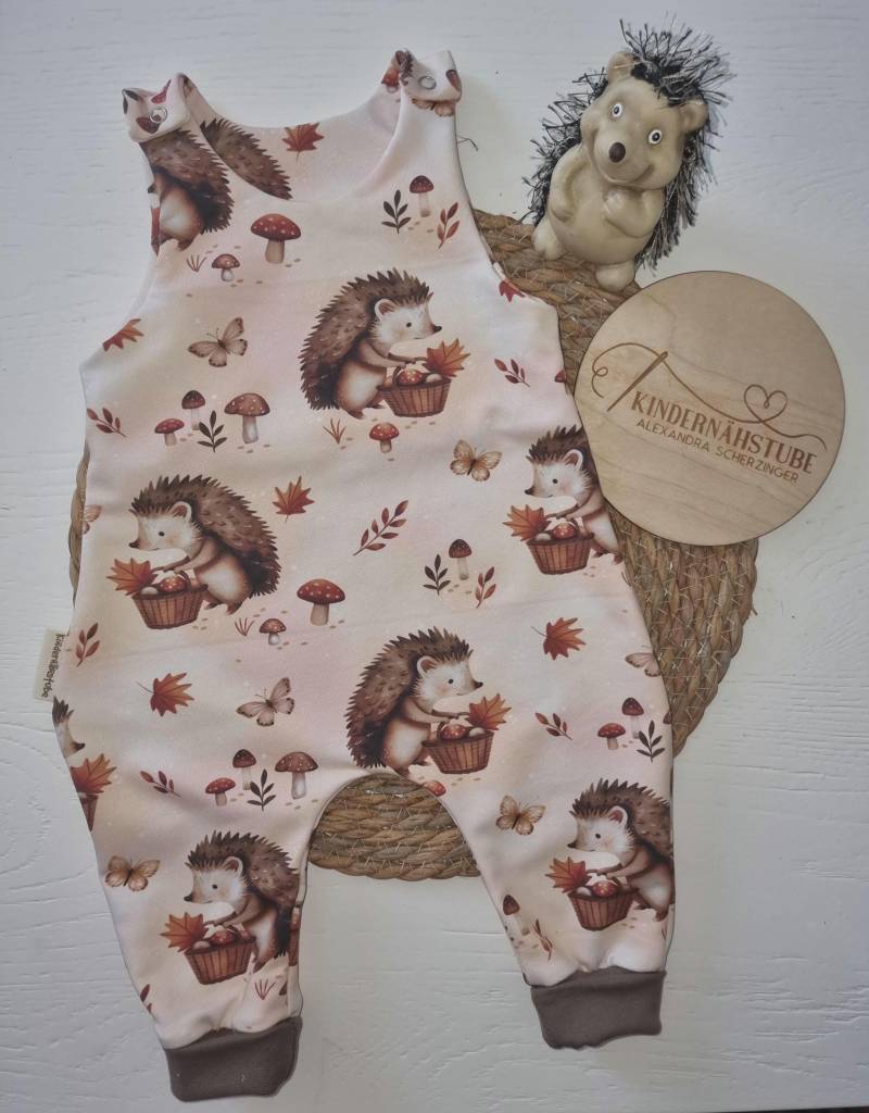 Baby Strampler/Outfit Für Neugeborene /Igel Herbst Handmade Geburtsgeschenk von Kindernaehstube