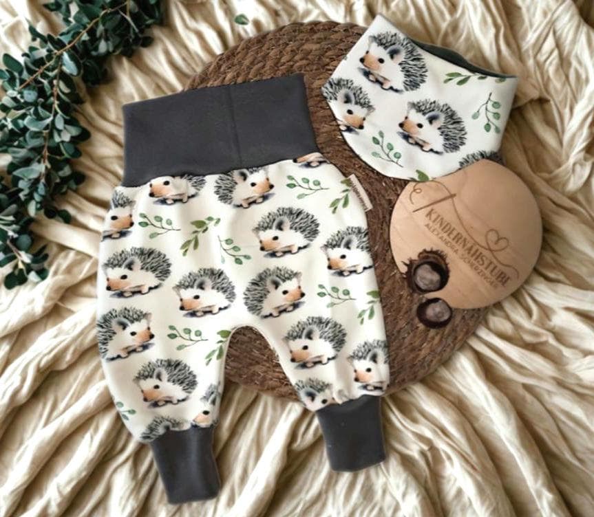 Pumphose Mitwachsend/Halstuch Mäuse Neutral Mädchen Junge Stoffeigenproduktion von Kindernaehstube