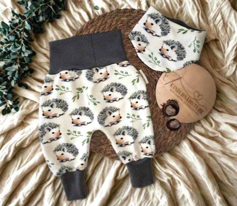 Pumphose Mitwachsend/Halstuch Mäuse Neutral Mädchen Junge Stoffeigenproduktion von Kindernaehstube