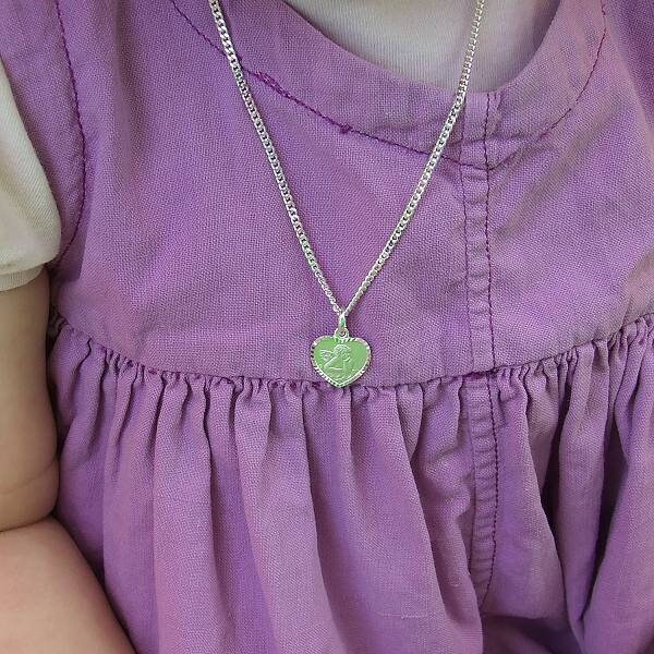 Schutzengel Anhänger Silber 2036_O Inkl. Kette Und Gravur Name Datum Glücksbringer Geschenk Zur Einschulung Geburt Taufe Aufschmuck von KinderschmuckOnline