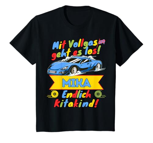 Kinder Kitastart Auto Personalisiert Mika Mein Erster Tag Kita 2024 T-Shirt Kinder Kitastart Auto Personalisiert Mika Mein Erster Tag Kita 2024 T-Shirt von Kindi Jungen Kitaanfang Shirts mit Namen Kita 2024