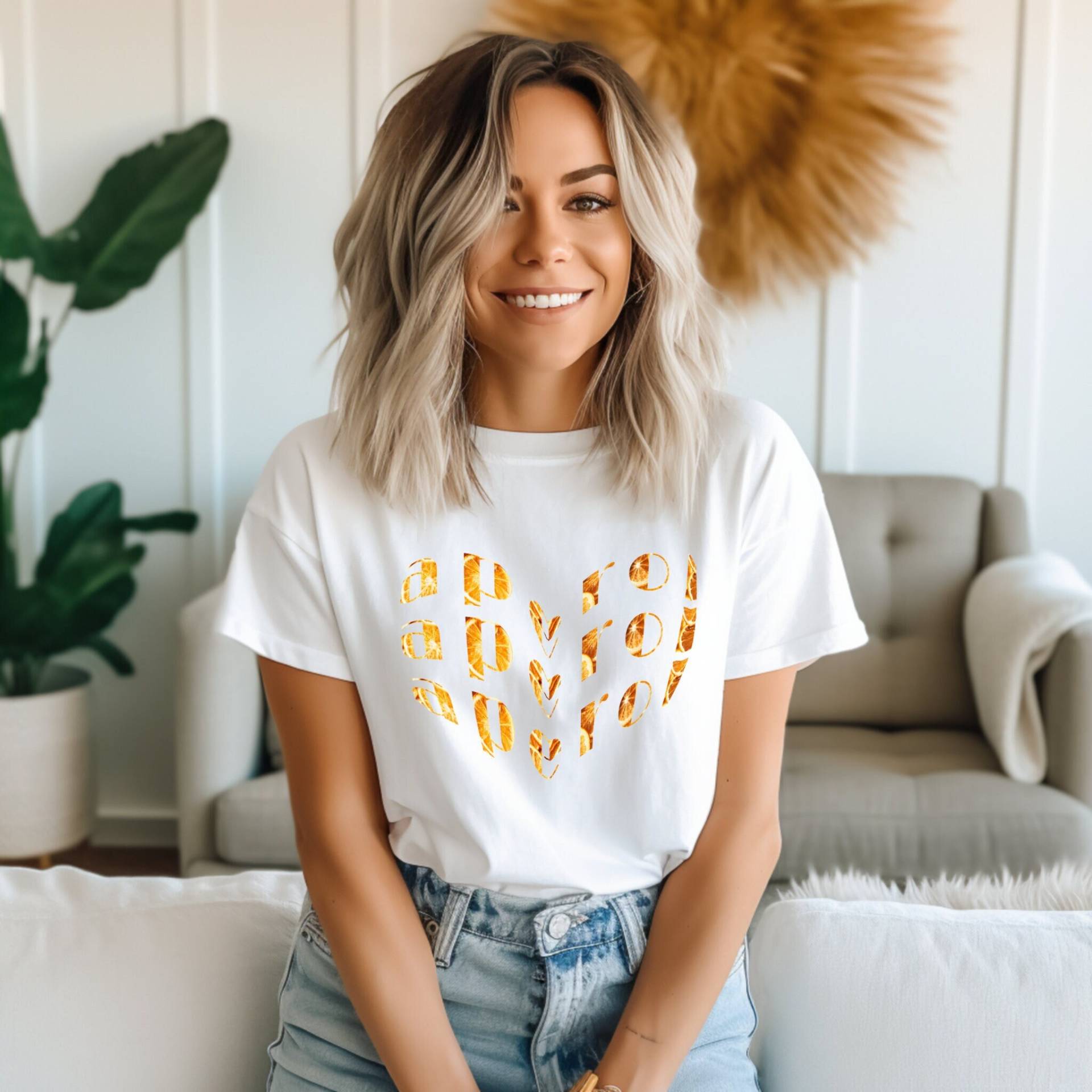 Aperol Shirt | Spritz Herz Orange Fruits Sommer Getränk Aperitif Geschenk Idee Mädelstrip Aperoling Moms Soda von Kindofglueck