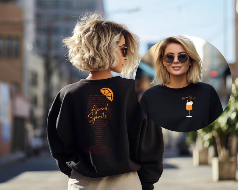 Aperol Spritz Pulli | Geschenk Schwester Frau Freundin Gemütliches Shirt Geburtstag Team Orange Party Outfit Frauen Männer von Kindofglueck