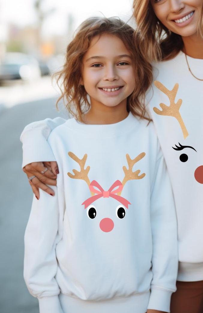 Lustiger Weihnachts Pulli | Rentier Tochter Family Partnerlook Weihnachtslook Kids Geschenk Mama Papa Kinder Weihnachtsgeschenk von Kindofglueck