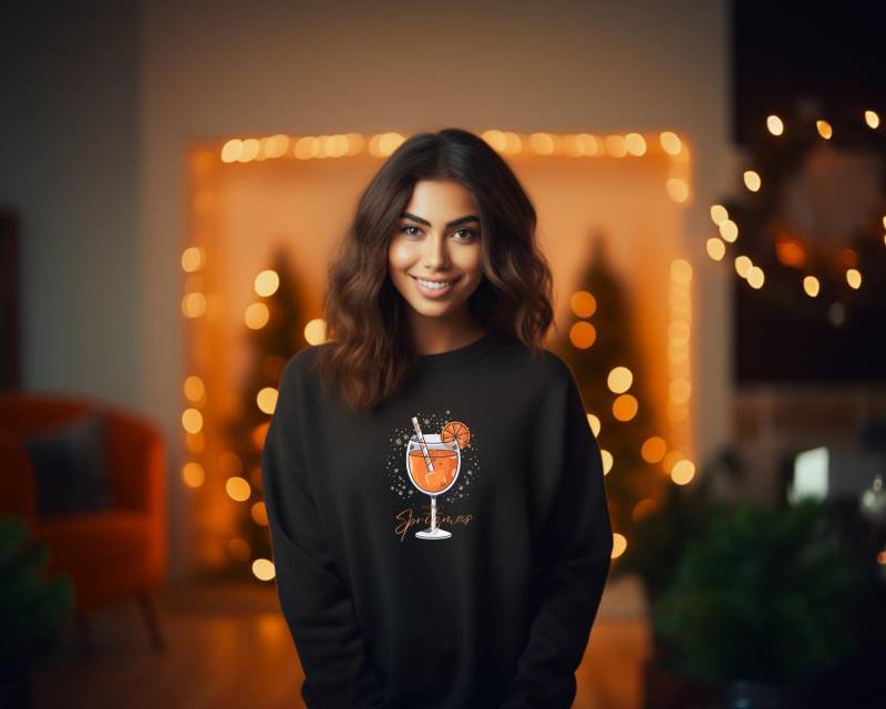 Weihnachts Pulli | Aperol Spritz Merry Spritzmas Weihnachtsfeier Lustiger Weihnachtspulli Party Christmas Sweater Frauen Männer von Kindofglueck