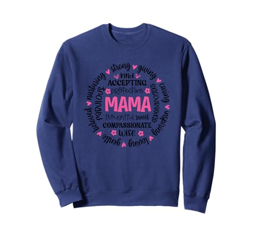 Empowering Mama Word Art Mama Neue Mütter Geburtstag Muttertag Sweatshirt von Kindred Mama Apparel.USA
