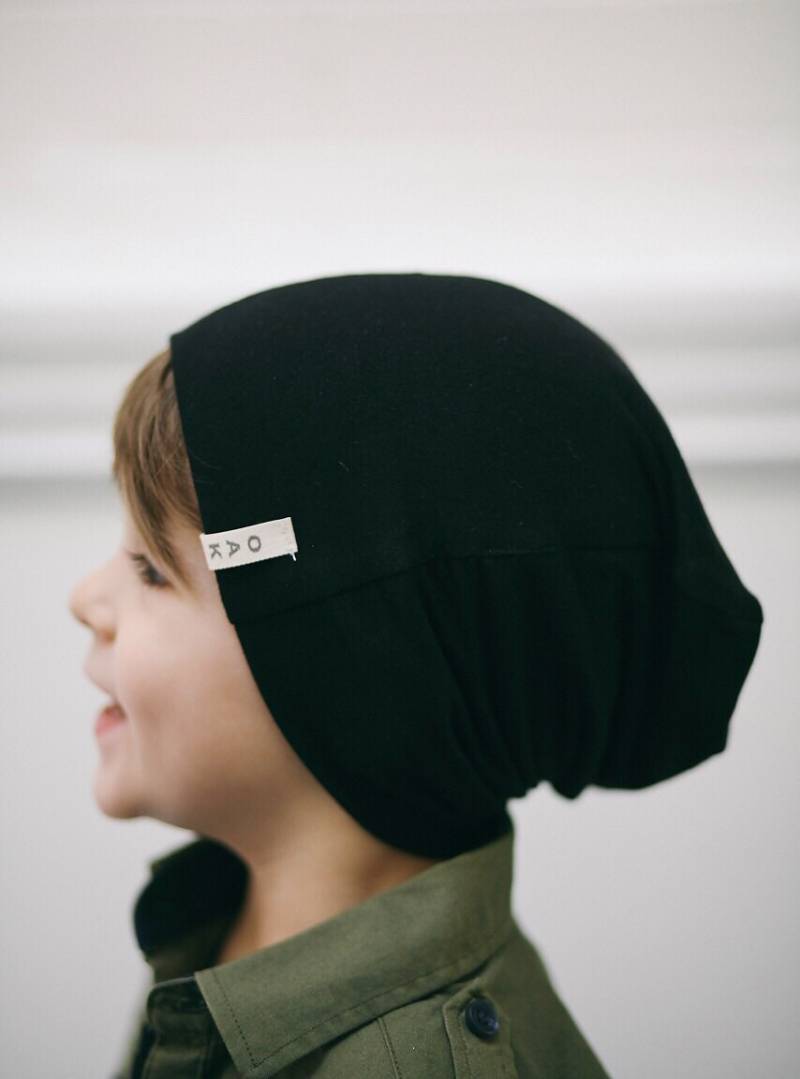 Schwarze Slouch Mütze | Säugling, Kleinkind Oder Jugend Slouchy Wollmütze von KindredOAK