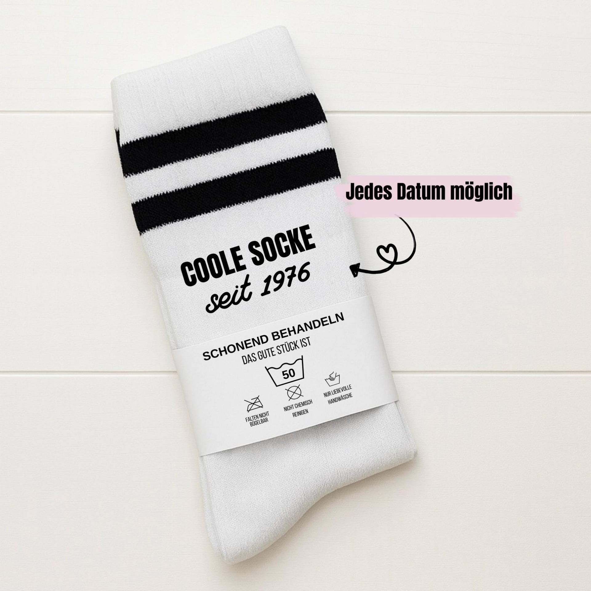 Coole Socke Seit ... | Jahrgangs-Socken Geburtsjahr Lustige Tennissocken Geschenk Männer Geschenkidee Kolleginnen von Kindsglueck