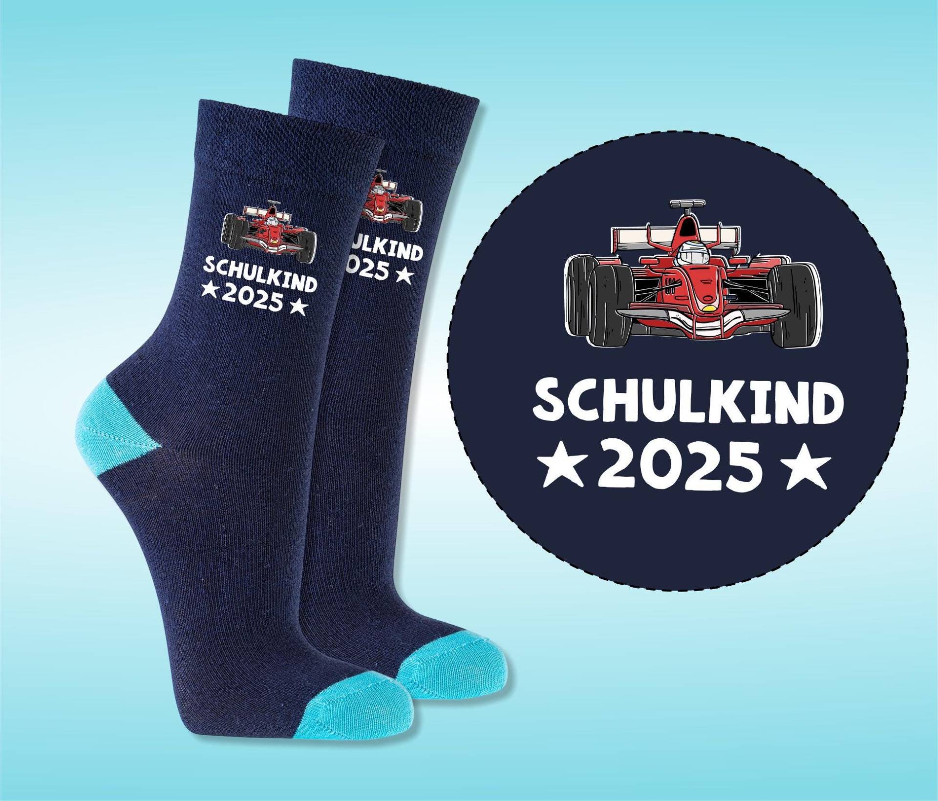 Einschulung Schulkind Socken Geschenk Für Die Schultüte Rennauto Einschulung Schulkind Socken Geschenk Für Die Schultüte Rennauto von Kindsglueck