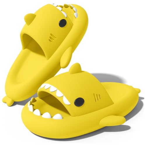 Hausschuhe Kinder Badelatschen Shark Sildes Slippers Cute Hai Sandalen Sommer Badeschlappen rutschfeste Dusch Badeschuhe Strand, Gelb, 34/35 EU, Tag 220 Hausschuhe Kinder Badelatschen Shark Sildes Slippers Cute Hai Sandalen Sommer Badeschlappen rutschfeste Dusch Badeschuhe Strand, Gelb, 34/35 EU, Tag 220 von Kinengxi