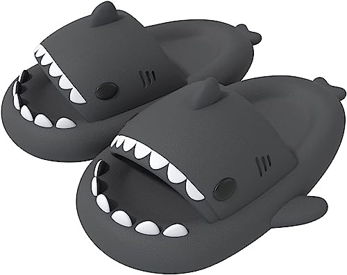 Shark Slippers Slides Damen Herren Hai Hausschuhe Sommer Cloud Pillow Badelatschen Badeschlappen rutschfeste Dusch Badeschuhe Sandalen von Kinengxi