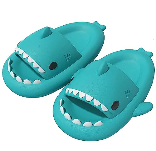 Shark Slippers Slides Damen Herren Hai Hausschuhe Sommer Cloud Pillow Badelatschen Badeschlappen rutschfeste Dusch Badeschuhe Sandalen von Kinengxi