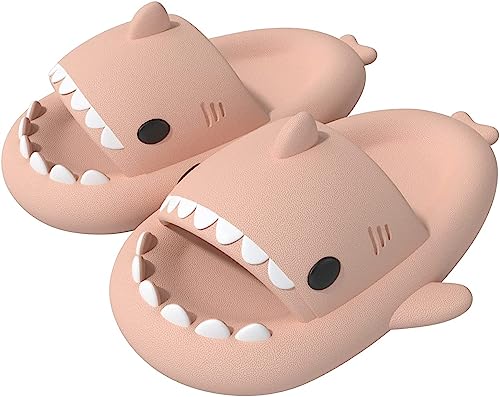 Shark Slippers Slides Damen Herren Hai Hausschuhe Sommer Cloud Pillow Badelatschen Badeschlappen rutschfeste Dusch Badeschuhe Sandalen von Kinengxi