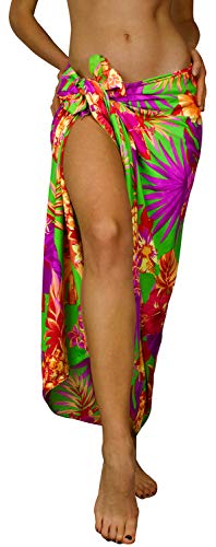 King Kameha Funky Hawaii Cover-up Pareo Sarong, Pineapple, Grün, Gross von King Kameha