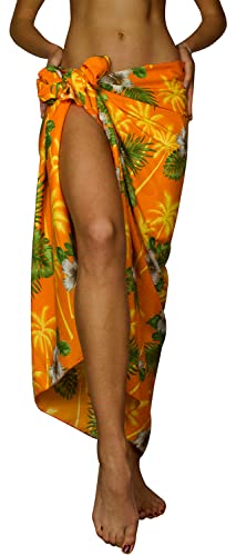King Kameha Funky Hawaii Cover-up Pareo Sarong, Small Flower, Gelb, Gross von King Kameha