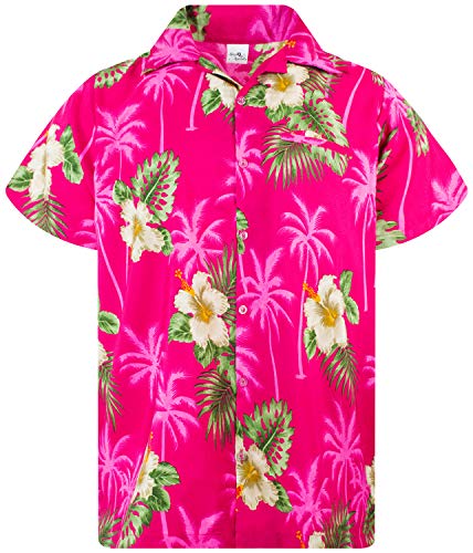 King Kameha Funky-Hawaii-Hemd, Herren, Kurzarm, Small-Flower, Magenta, XS King Kameha Funky-Hawaii-Hemd, Herren, Kurzarm, Small-Flower, Magenta, XS von King Kameha