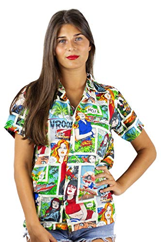 King Kameha Funky Hawaiibluse, Comic, Multicolor, L von King Kameha