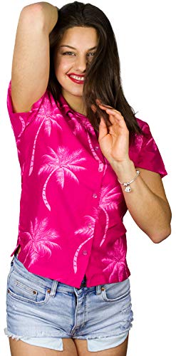 King Kameha Funky-Hawaii-Bluse-Hemd, Damen, Kurzarm, Palm-Shadow, Magenta-Pink, XL King Kameha Funky-Hawaii-Bluse-Hemd, Damen, Kurzarm, Palm-Shadow, Magenta-Pink, XL von King Kameha