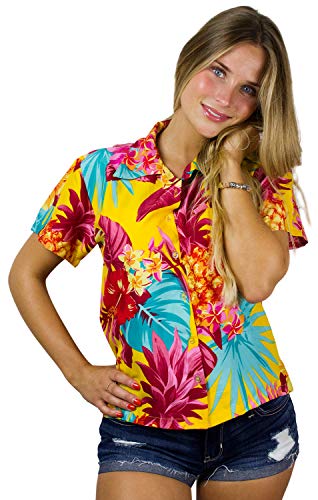 King Kameha Funky Hawaiibluse, Hawaiihemd, Kurzarm, Pineapple, Gelb, 3XL von King Kameha