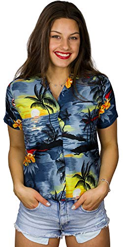 King Kameha Funky Hawaiibluse, Hawaiihemd, Kurzarm, Print Surf, Grau, 6XL von King Kameha