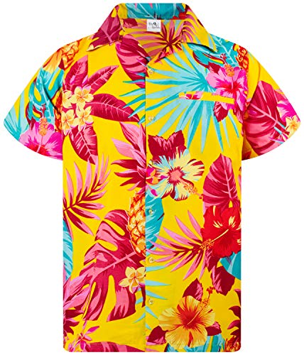 Funky Hawaiian Shirt Shortsleeve Pineapple Yellow XL von King Kameha