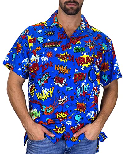 King Kameha Funky Hawaiihemd, Kurzarm, Boom Bang, Multiblau, XS King Kameha Funky Hawaiihemd, Kurzarm, Boom Bang, Multiblau, XS von King Kameha