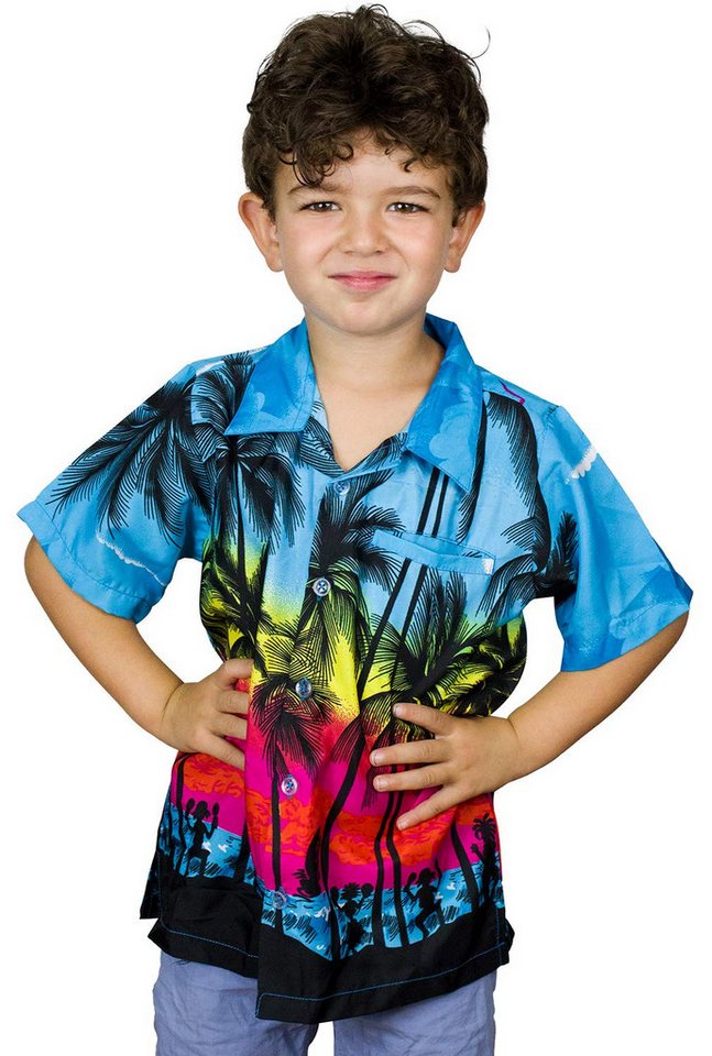 King Kameha Hawaiihemd Beach Kids Funky Hawaii-Hemd Kinder Kurzarm Front-Tasche Unisex von King Kameha