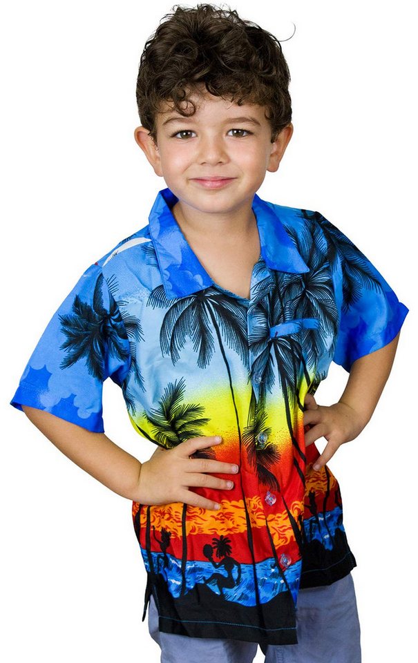 King Kameha Hawaiihemd Beach Kids Funky Hawaii-Hemd Kinder Kurzarm Front-Tasche Unisex von King Kameha