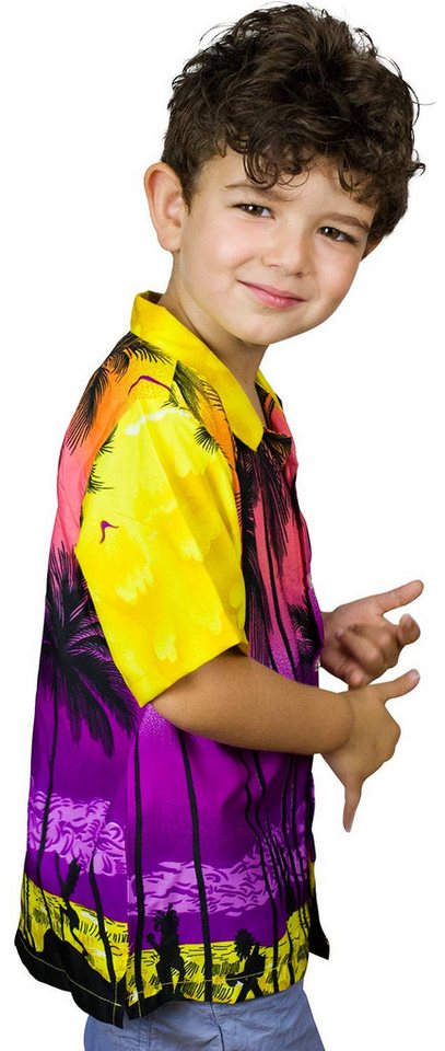 King Kameha Hawaiihemd Beach Kids Funky Hawaii-Hemd Kinder Kurzarm Front-Tasche Unisex von King Kameha