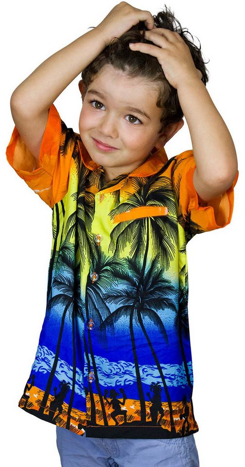 King Kameha Hawaiihemd Beach Kids Funky Hawaii-Hemd Kinder Kurzarm Front-Tasche Unisex von King Kameha