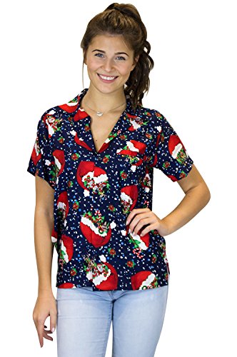 King Kameha Hawaiihemd Hawaiibluse Weihnachten, Christmas FlyingHats, blau, L King Kameha Hawaiihemd Hawaiibluse Weihnachten, Christmas FlyingHats, blau, L von King Kameha